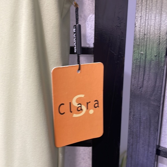 Vintage Clara Sun Woo, Soft Green Wide Leg Capris, SZ XL NWT - Picture 4 of 7